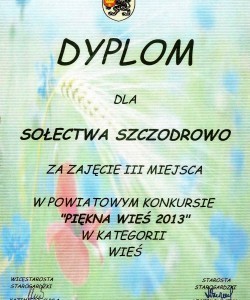 Dyplom – Piękna Wieś 2013